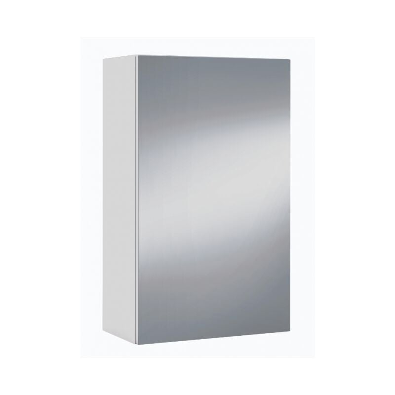 foto del prodotto pensile specchiera 40x21x65 cm bianco lucido con un anta bergamo