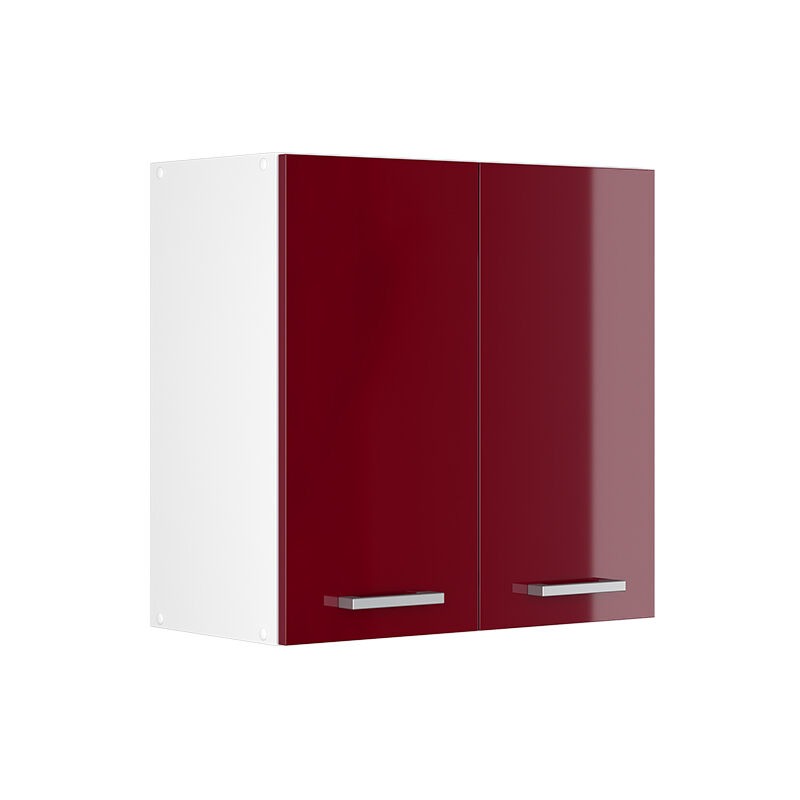 foto del prodotto pensile universale r line, rosso bordeaux lucido, 60 cm con porte vicco