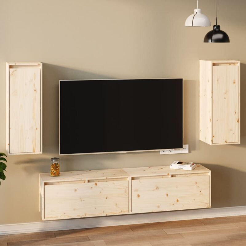 foto del prodotto pensili 2 pz 30x30x80 cm in legno massello di pino vidaxl