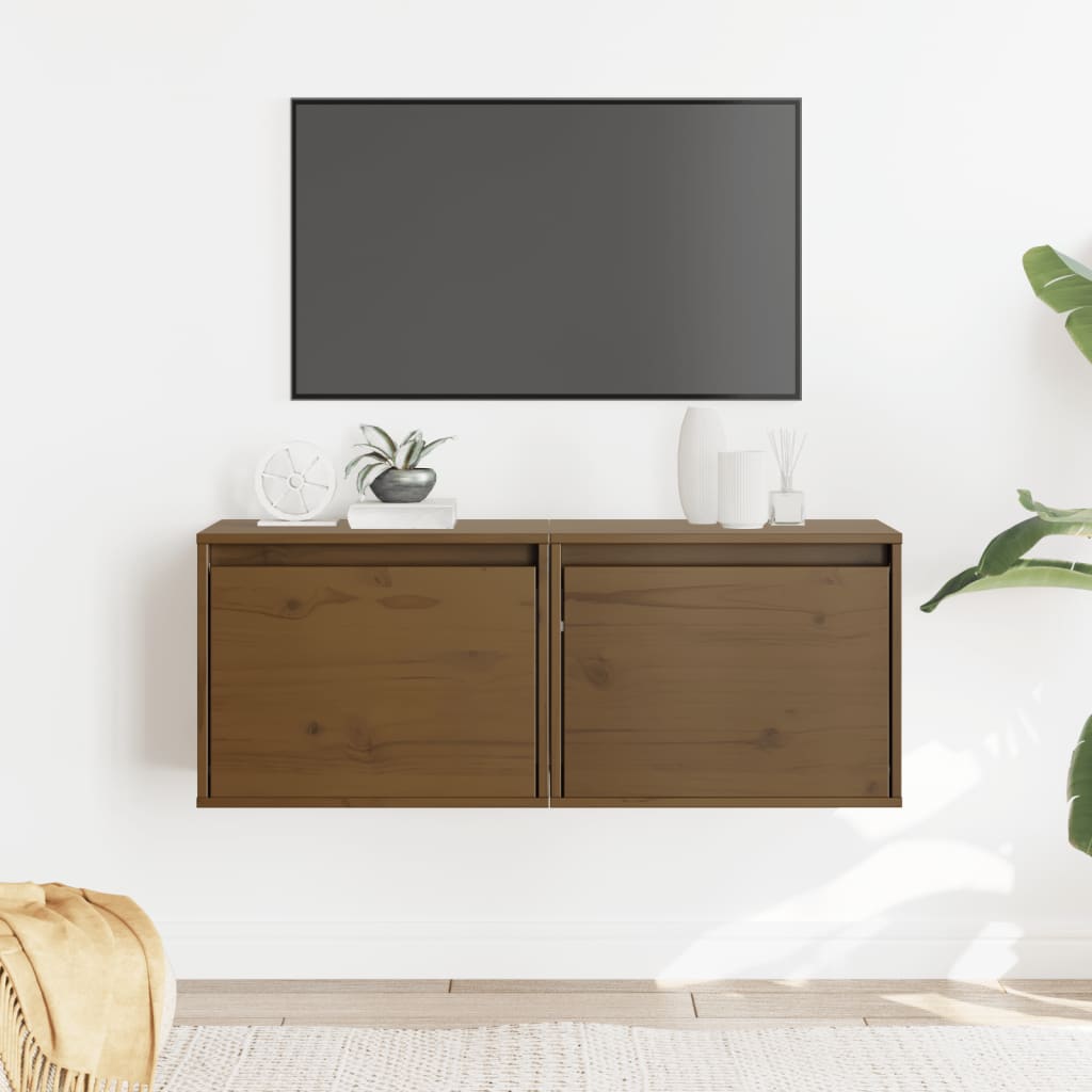 foto del prodotto pensili miele 2 pz 45x30x35 cm in legno massello di pino cod mxl 33056