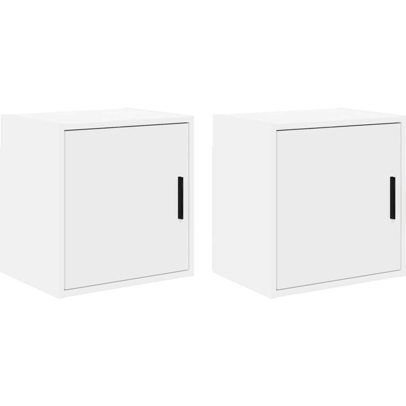 foto del prodotto pensili per garage 2 pz bianco in legno multistrato vidaxl