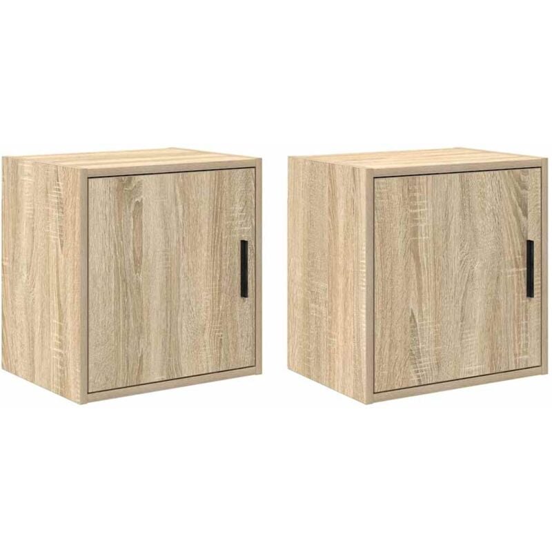 foto del prodotto pensili per garage 2 pz rovere sonoma in legno multistrato vidaxl