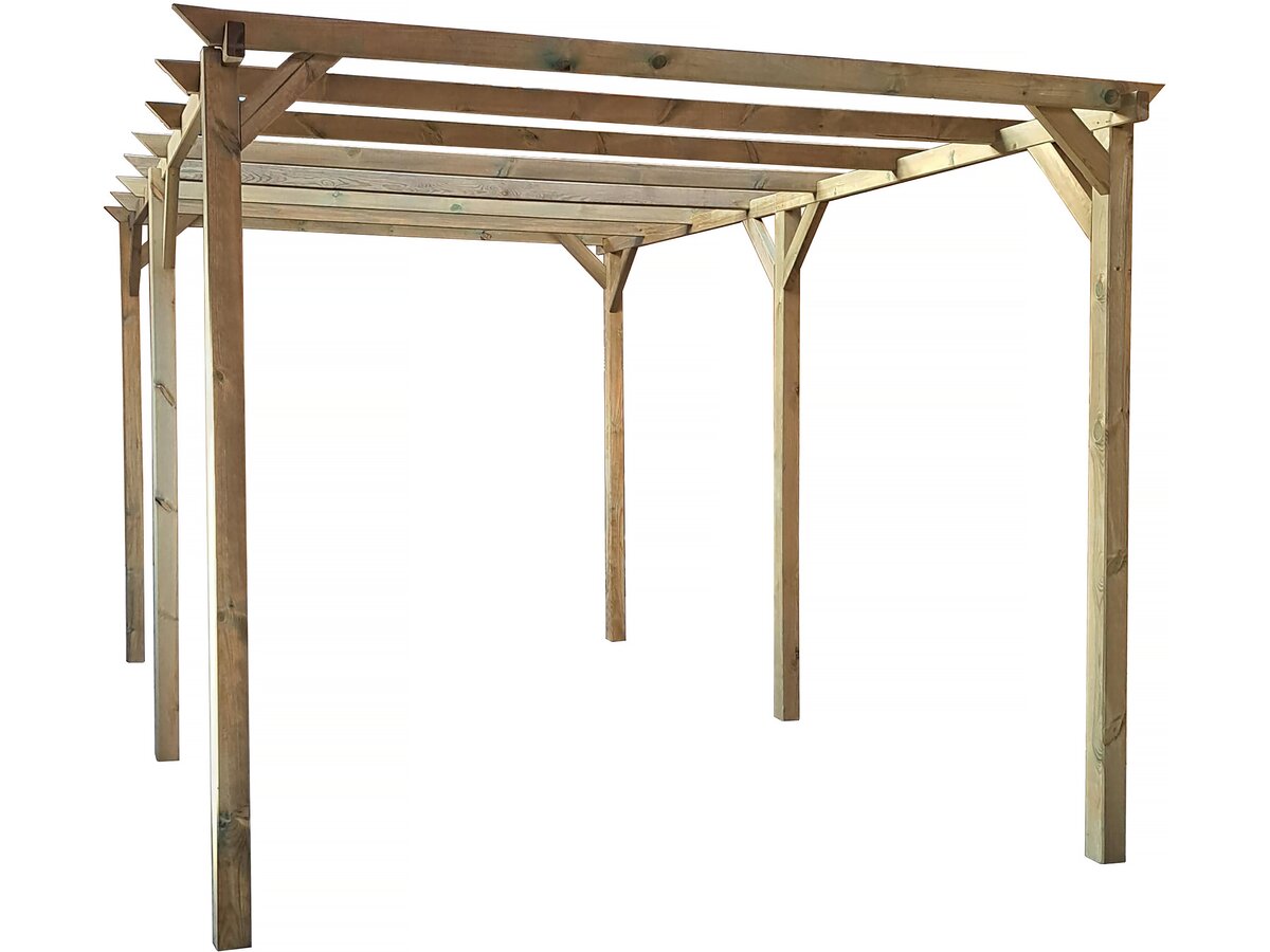 foto del prodotto pensilina in legno quot solar ii quot 3 x 5 x 2,4