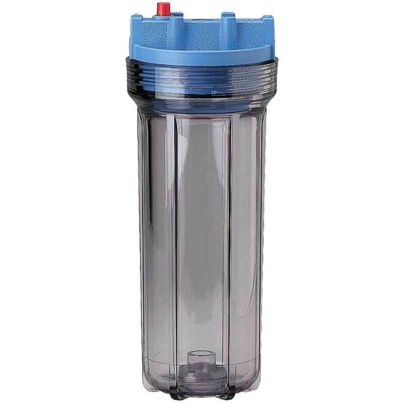 foto del prodotto pentair alloggiamento slim line contenitore filtro acqua per cartucce standard 10 blu trasparente i o con rilascio di pressione