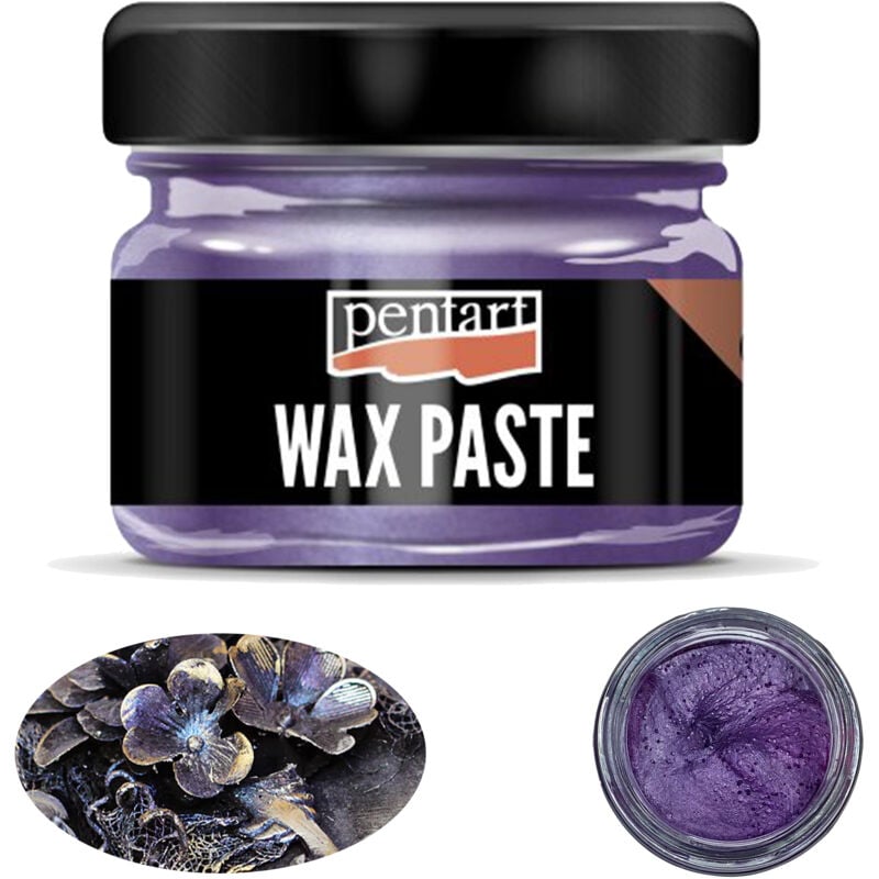 foto del prodotto pentart cera viola metallica in pasta, lucida, opaca, decorativa, 20 ml