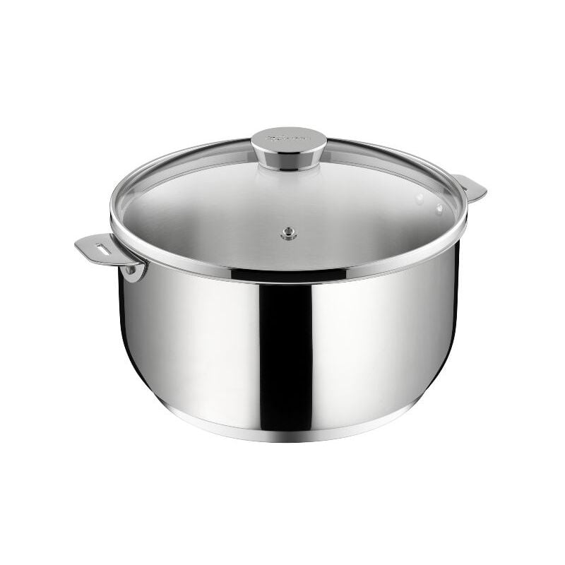 foto del prodotto pentola con coperchio 26 cm in acciaio inox 12138031226 lagostina
