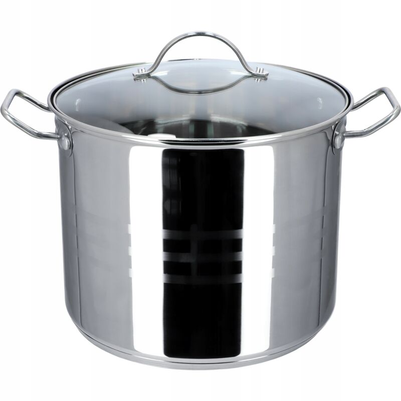 foto del prodotto pentola con coperchio induzione acciaio 24 cm 9 l kadax