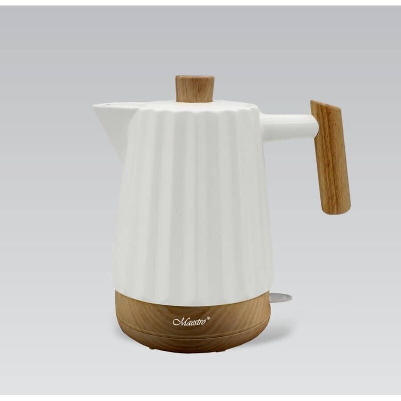 foto del prodotto pentola elettrica in ceramica da 2,0 litri, bianca, 1500 w