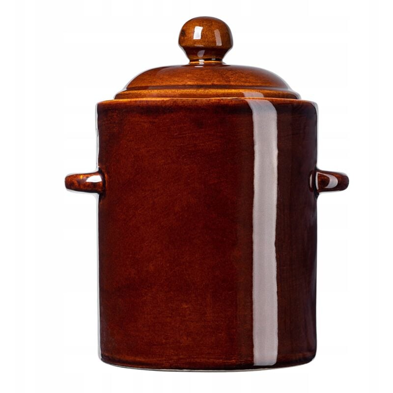 foto del prodotto pentola in gres kadax ceramica densa, con coperchio, lavabile in lavastoviglie, fatta a mano, per cetrioli e crauti, 2,5 l