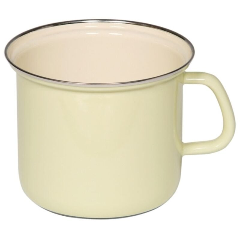 immagine 0 del prodotto pentola riess con bordo cromato 16cm 2 litri smalto classico giallo pastello