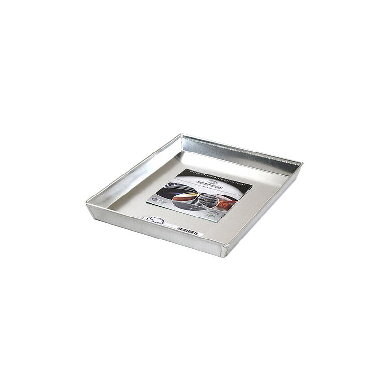 foto del prodotto pentole agnelli pasticceria e pizza teglia rettangolare in lega d alluminio 3003 con orlo, grigio, 30x23x3 cm