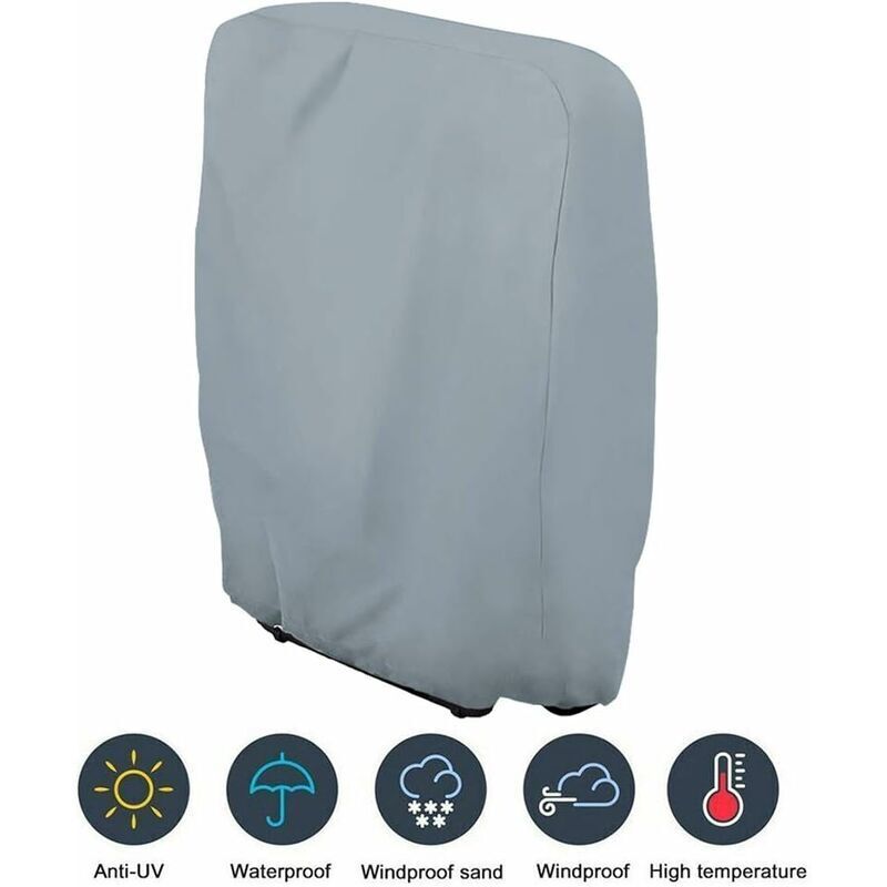 foto del prodotto peny lablanc copertura protettiva per sedia pieghevole, lettino prendisole, mobili da giardino, impermeabile, anti uv, 71 x 110 cm grigio 