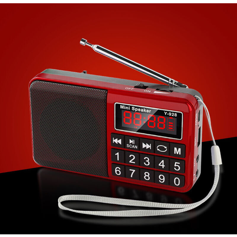 foto del prodotto peny radio portatile fm am mw sw usb micro sd mp3, stazione radio con pulsanti grandi e schermo grande, radio portatile ricaricabile, batteria da