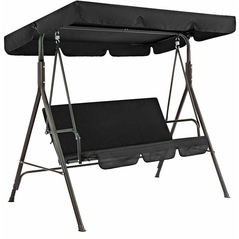 foto del prodotto pepaxon tettuccio parasole per dondolo hollywood di ricambio, per dondolo da giardino, impermeabile, 3 posti, 190t, poliestere per patio yard seat 64