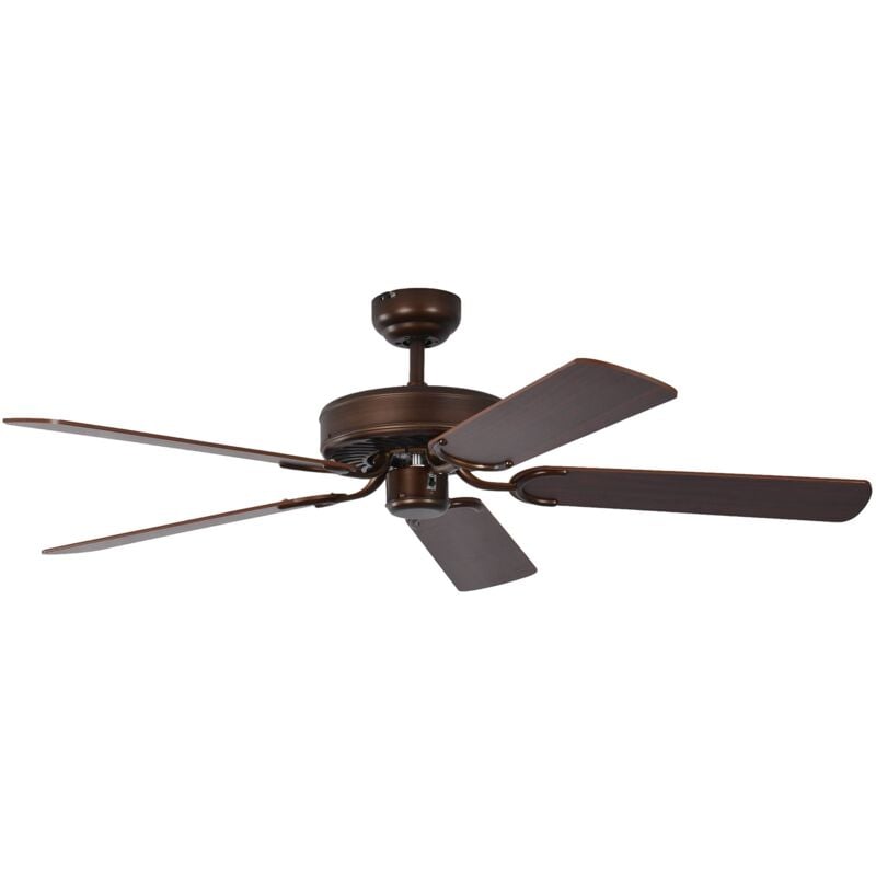 foto del prodotto pepeo gmbh ventilatore da soffitto potkuri, bronzo invecchiato mogano, 132 cm