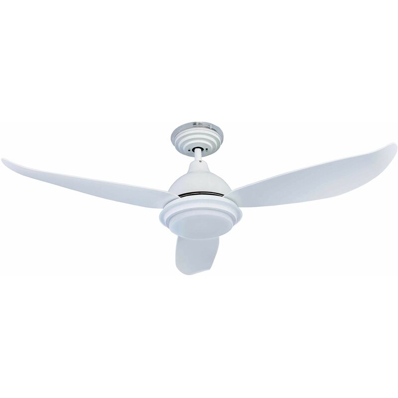 foto del prodotto pepeo gmbh ventilatore da soffitto raja con led luce e telecomando, bianco, 122 cm, plastica