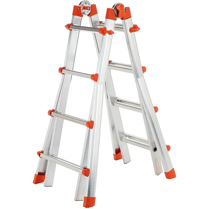 foto del prodotto peppina scala telescopica in alluminio 4 4 gradini gierrre