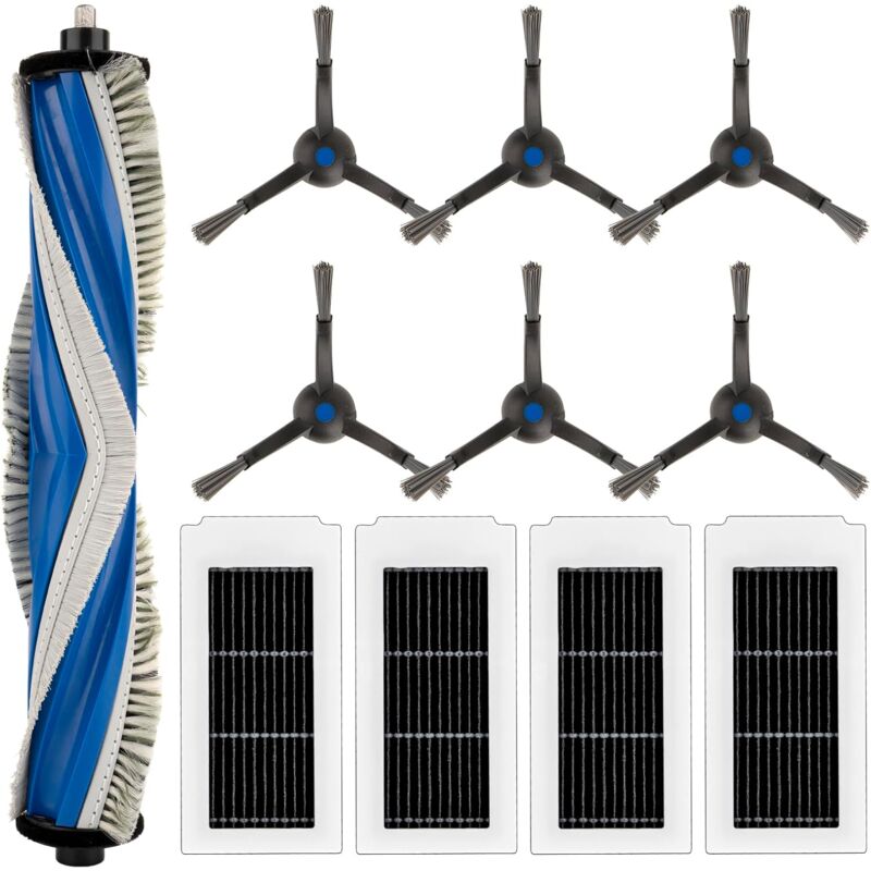 foto del prodotto per aspirapolvere robot ecovacs deebot x5 omni, x5 pro omni, kit di accessori, 1 spazzola rotante, 4 filtri hepa, 6 spazzole laterali