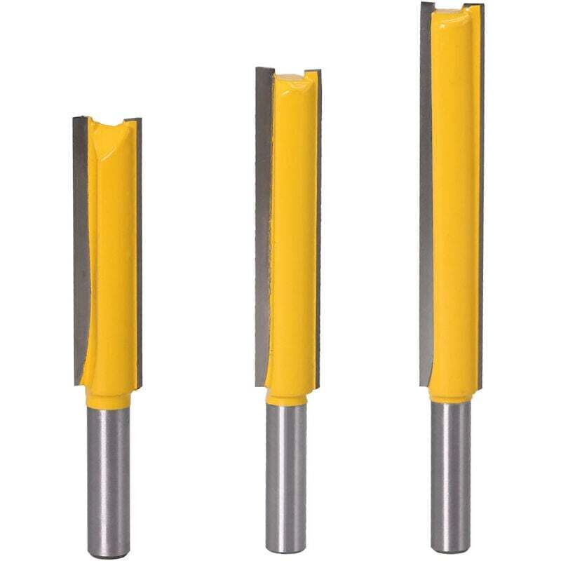 foto del prodotto per fresatrice, coltello dritto esteso da 3 pezzi con 8 manici, coltello per scanalatura, coltello dritto a doppio taglio, macchina per rifilatura