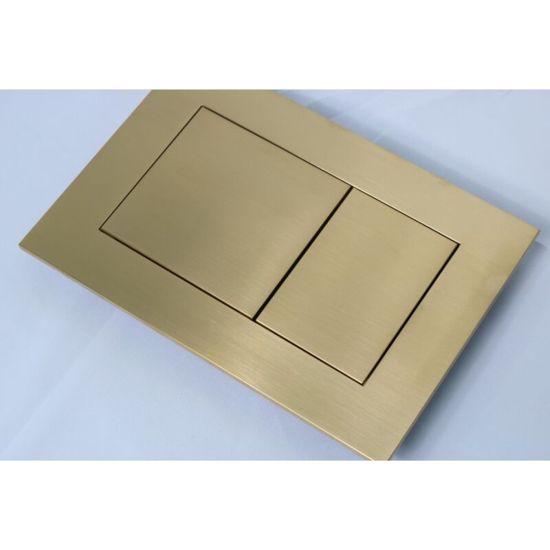 foto del prodotto per il pannello di controllo wc tecenow, montare il sistema su due scarichi, oro spazzolato