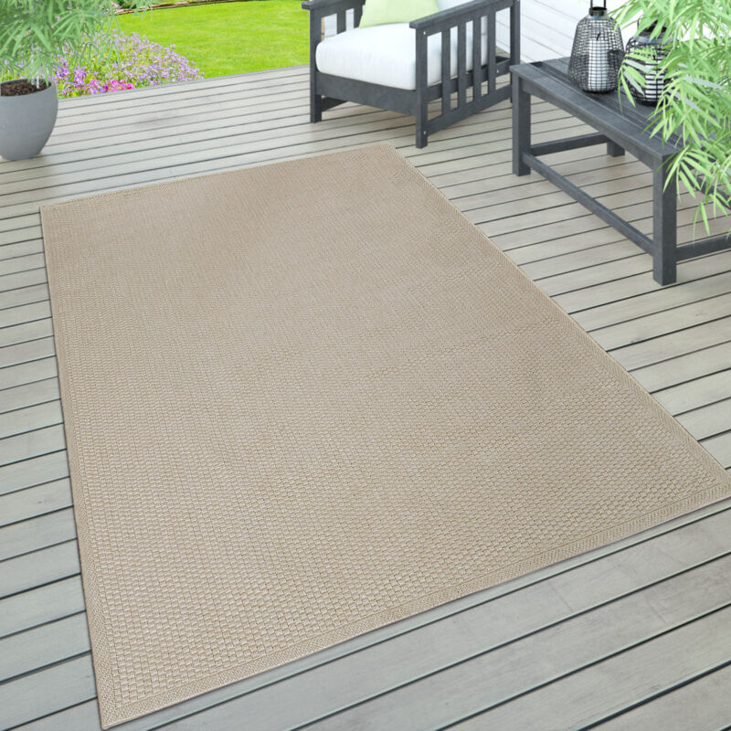 foto del prodotto per interni e esterni, per terrazza e balcone, anti intemperie, tinta unita 140x200 cm, beige paco home