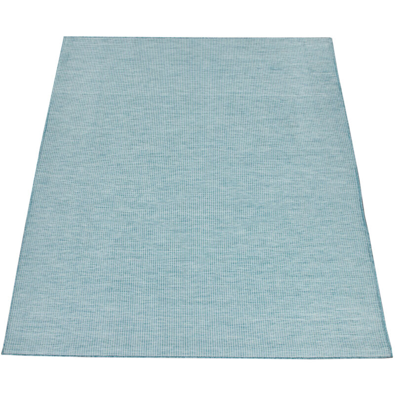 foto del prodotto per interni ed esterni, per soggiorno, balcone e terrazza, tessuto liscio in blu 120x160 cm paco home