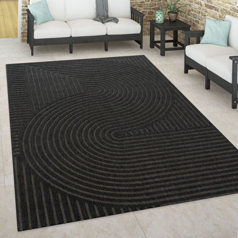 foto del prodotto per interni ed esterni, per terrazza e balcone, anti intemperie, scandinavo 120x170 cm, antracite 2 paco home