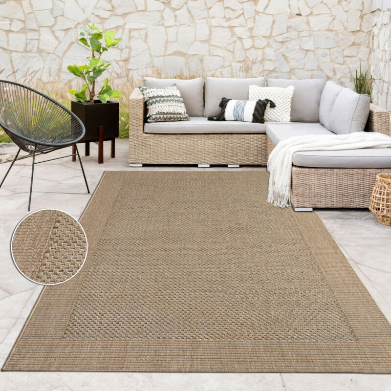 foto del prodotto per interni ed esterni, per terrazza e balcone, anti intemperie, tinta unita 120x170 cm, beige paco home