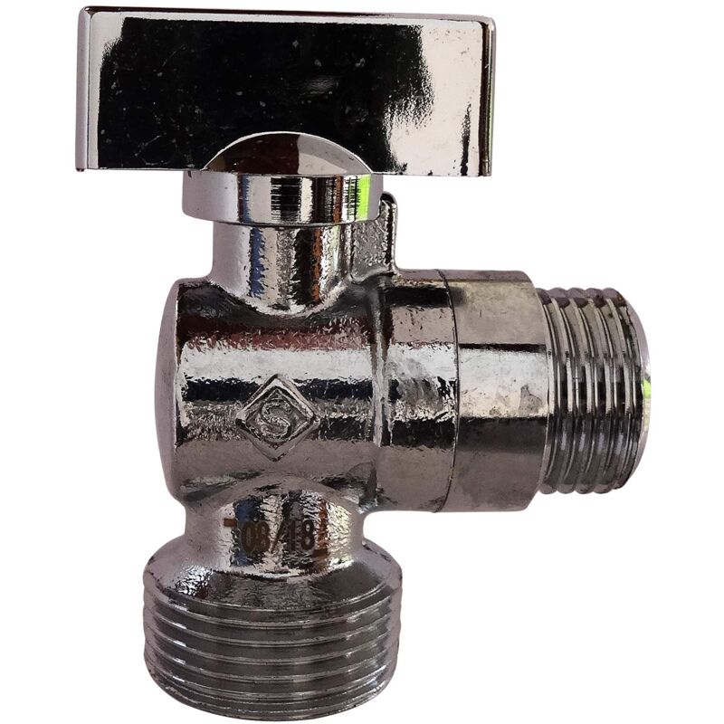 foto del prodotto per voi - muro valvola 1/4 di giro in ottone cromato per l'alimentazione la lavatrice - somatherm