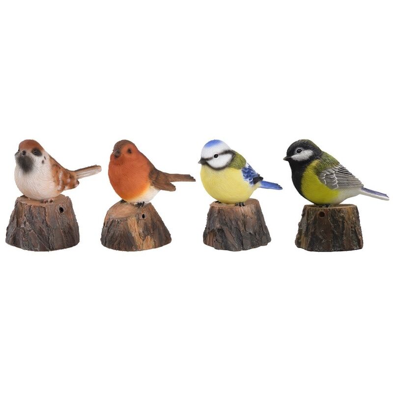 foto del prodotto peragashop 1 uccellino di benvenuto in resina assortito h10cm decorazione giardino