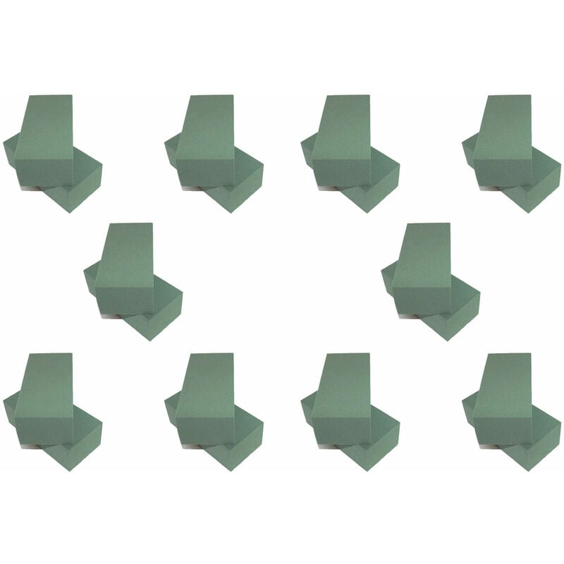 foto del prodotto peragashop - 20 spugne per fiori secchi artificiali spugna fiorista verde mattonelle