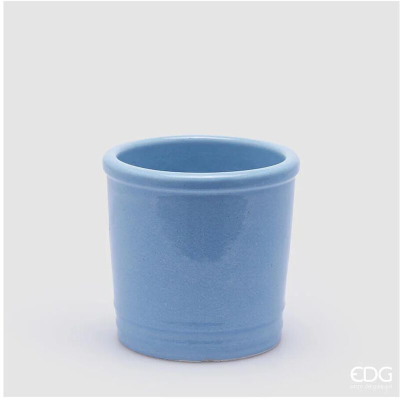 foto del prodotto peragashop edg, vaso glaze cilindro in ceramica, azzurro, vasi fioriere