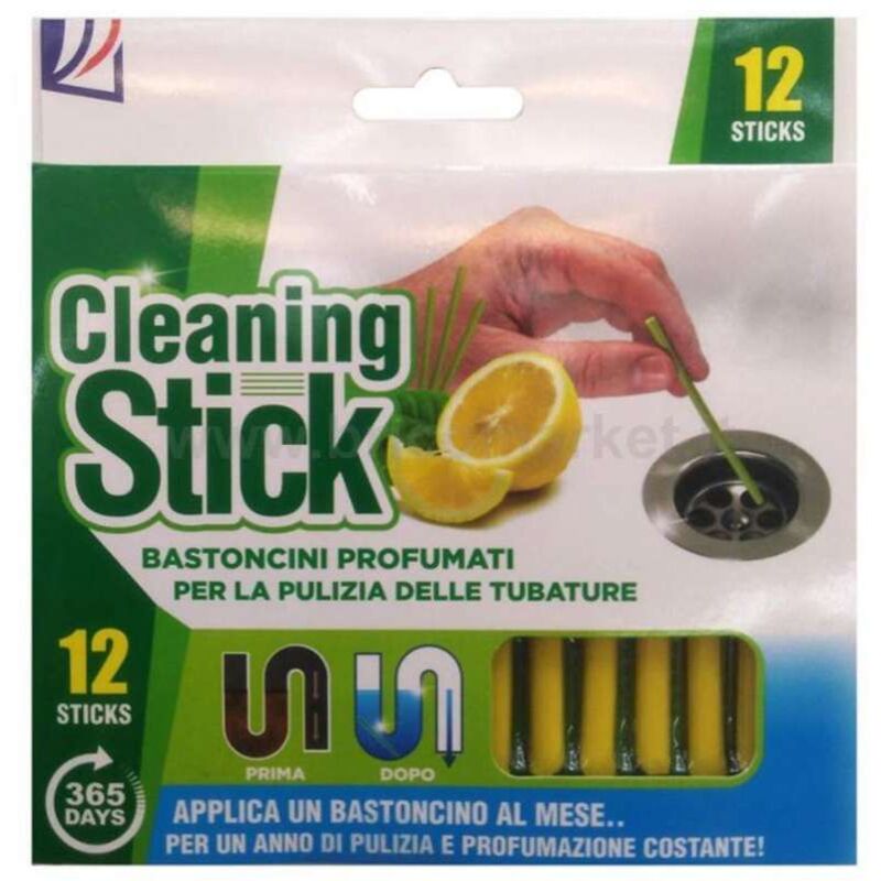 foto del prodotto peragashop euromarketing bastoncini profumati pulisci tubi limone 12 pz