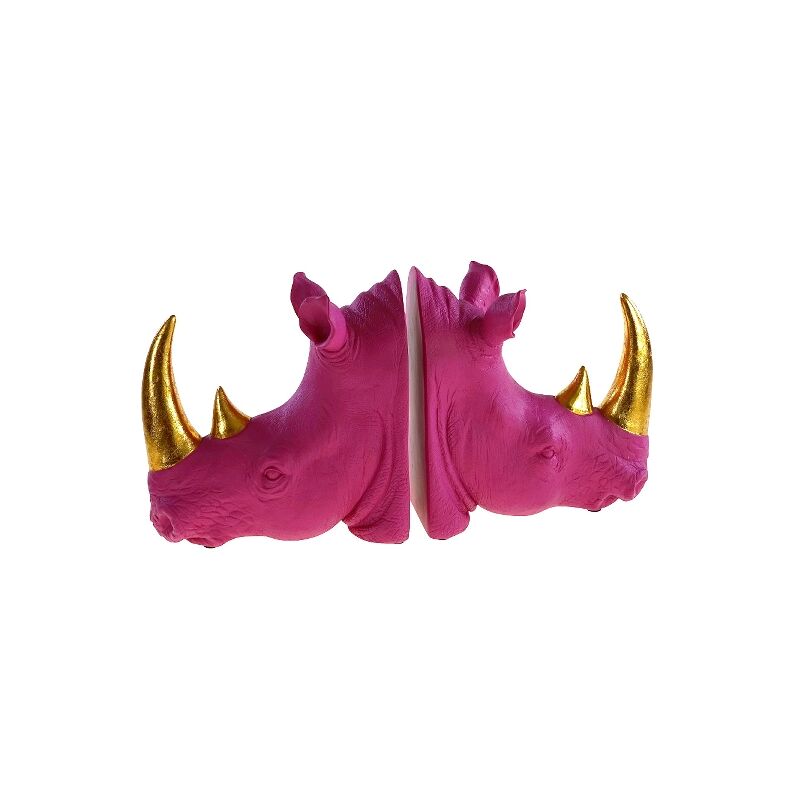 foto del prodotto peragashop fermalibri a forma di rinoceronte, 39.5x14.2x20.5cm, colore magenta, casa, decorazioni casa