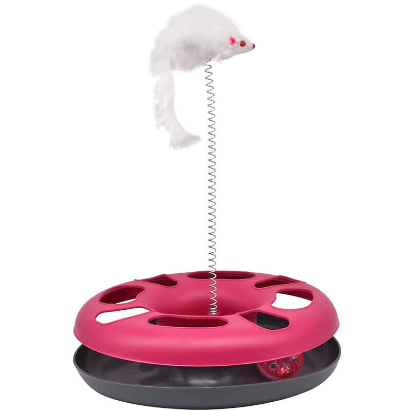 foto del prodotto peragashop gioco per gatti 3 in 1 crazy cat donut colori assortiti euro marketing manufacturing