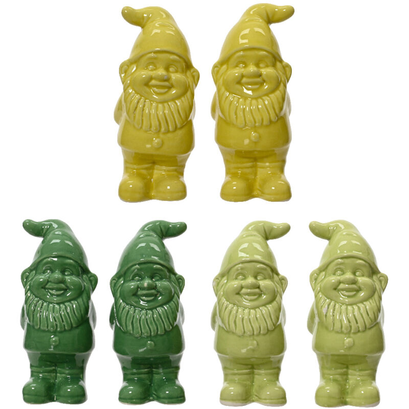 foto del prodotto peragashop gnomo in ceramica 5x5x10,2hcm colore verde assortito