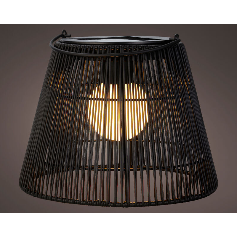 foto del prodotto peragashop lanterna led nera con pannello solare