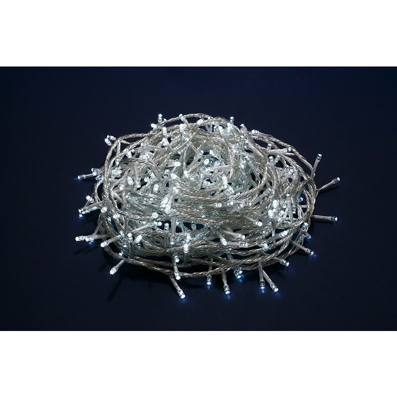 foto del prodotto peragashop luci di natale led filo trasparente luce calda fredda da esterno interno albero temperatura di colore luce bianca numero led 300