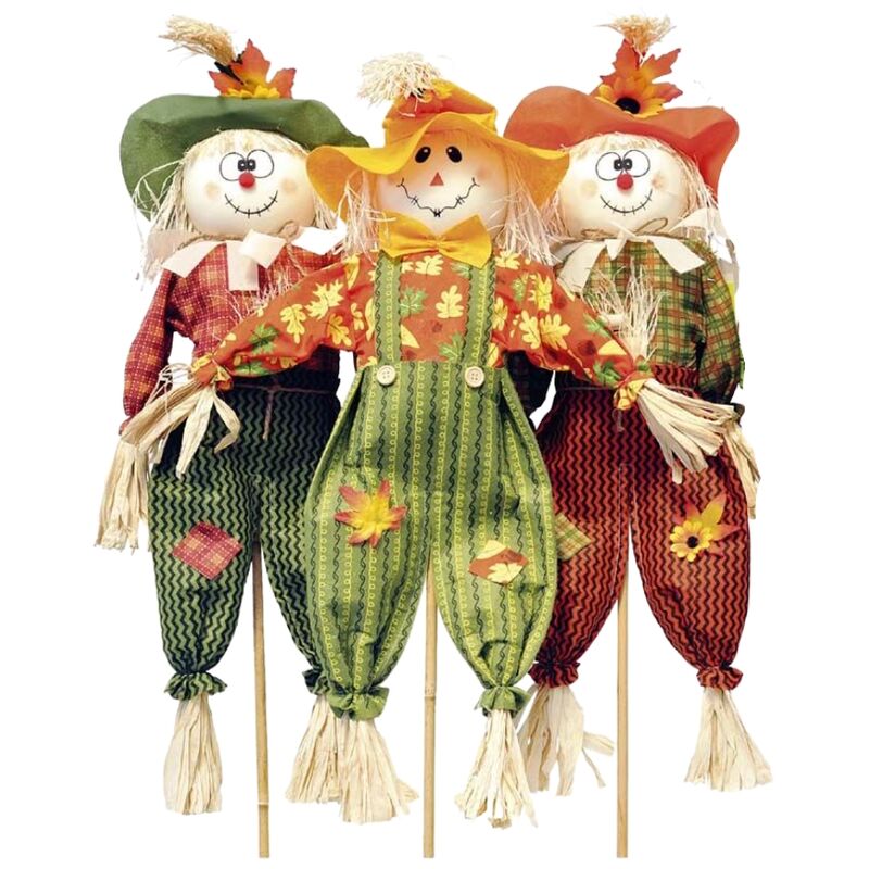 foto del prodotto peragashop offerta 3 spaventapasseri tradizionali modelli assortiti 120 cm accessori orto giardino deco