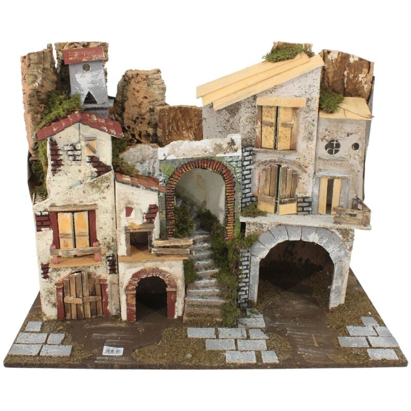 foto del prodotto peragashop paesaggio presepe scenografia con luci 60x34 cm 87404