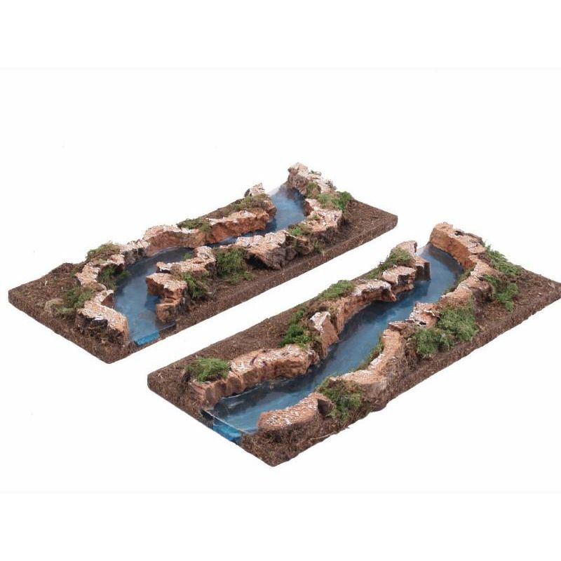 foto del prodotto peragashop tratto di fiume componibile 2 soggetti assortito 32x13x3 prezzo cad uno
