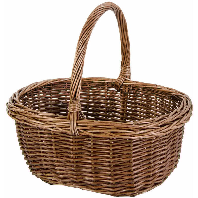 foto del prodotto peragashop verdelook cesto olandese in vimini intero con manico, di 41x35 h40cm