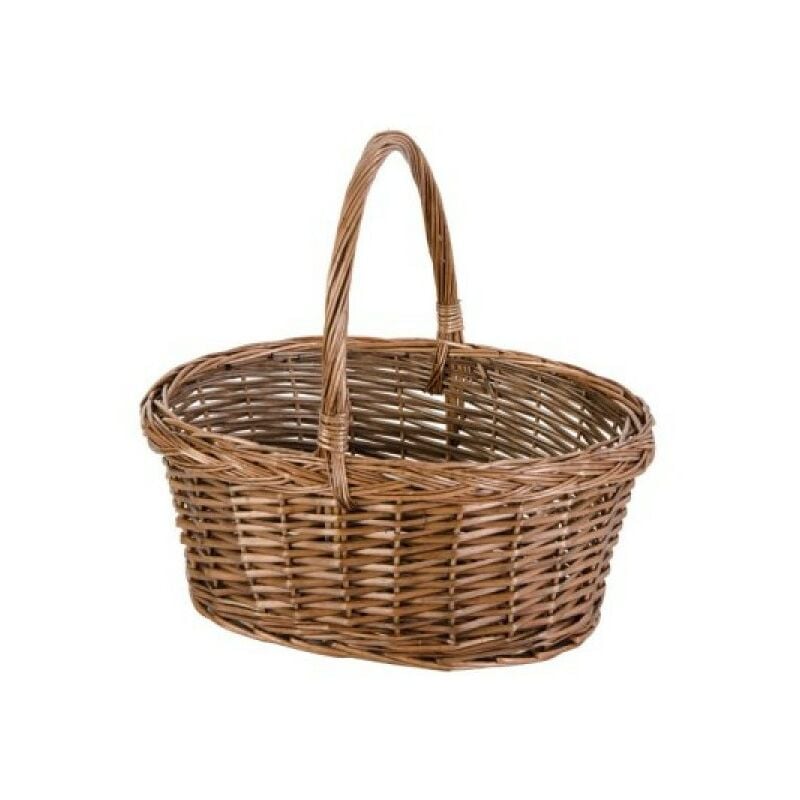 foto del prodotto peragashop verdelook cesto olandese in vimini spaccato con manico, 39x29 h30 cm