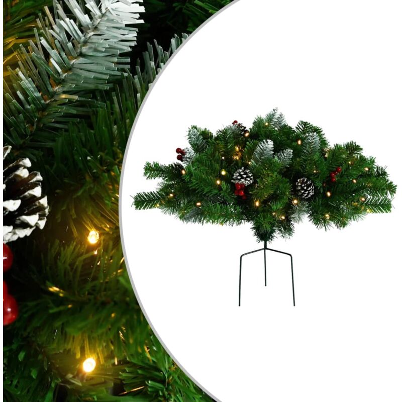 foto del prodotto percorso artificiale albero di natale preilluminato verde 15,7 pvc