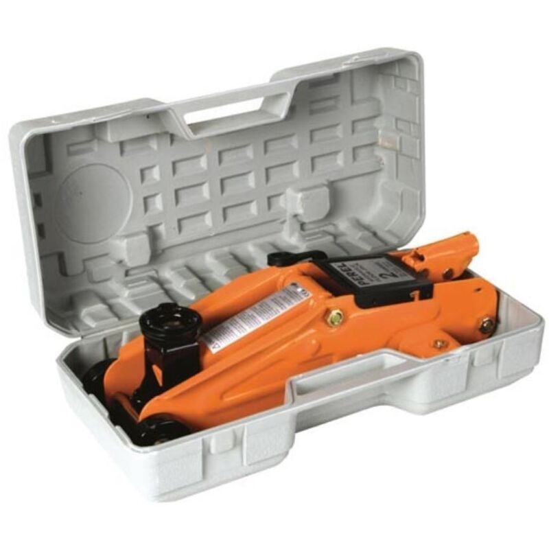 foto del prodotto perel - cric a pavimento idraulico - con cassa di stoccaggio - 2 ton