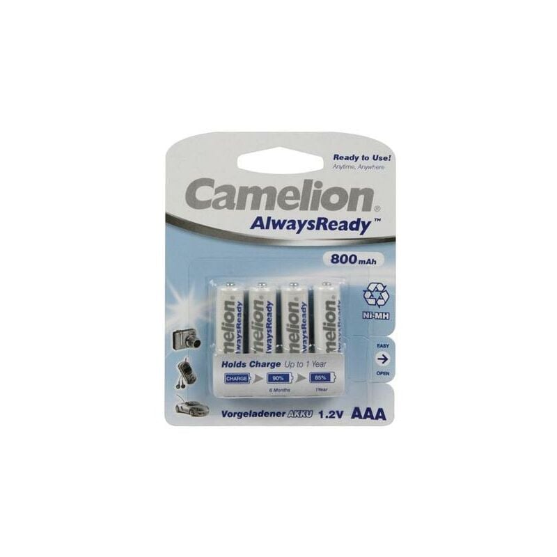 foto del prodotto perel nimh aaa 1,2 v 800 mah 4 scheda alwaysready 