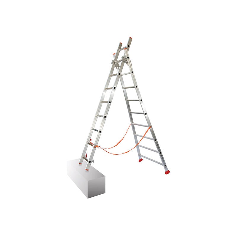 foto del prodotto perel scala componibile 2x8 pioli lunghezza aperta 3.70m atl230 2