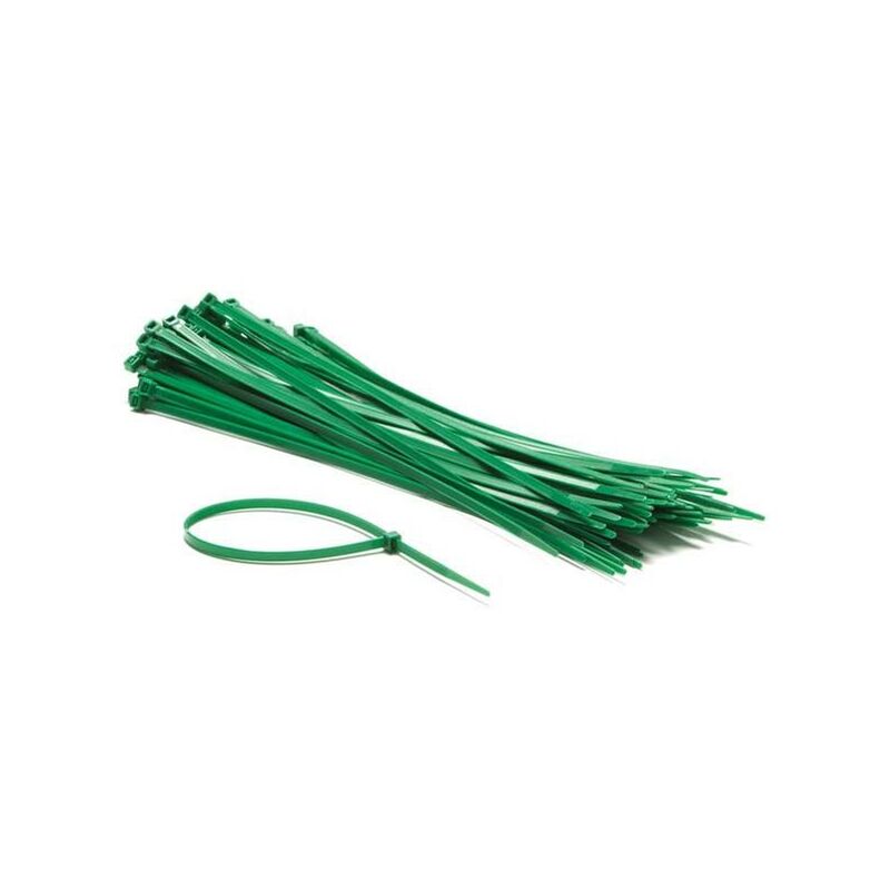 foto del prodotto perel set fascette in nylon 4,8 x 300 mm verde 100 pz 