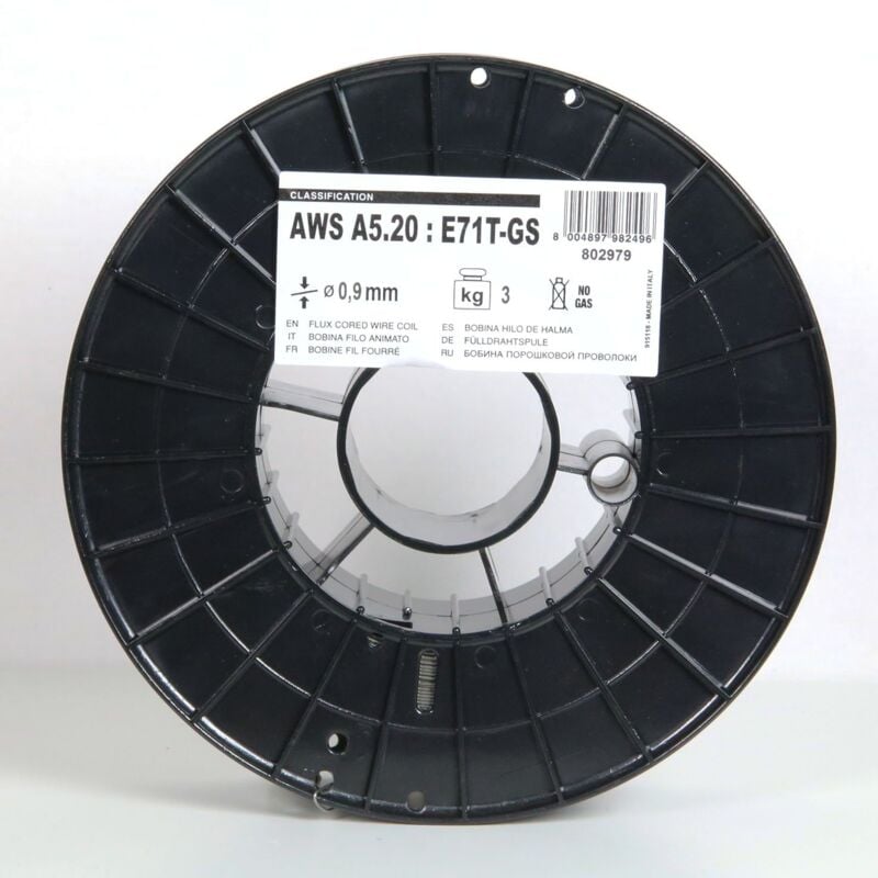 foto del prodotto perel telwin s.p.a. 802188 bobina di filo spesso, 0.9 mm, 3 kg, grigio
