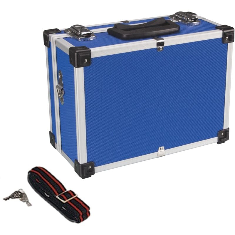 foto del prodotto perel valigetta attrezzi in alluminio 320 x 230 x 155 mm 11,4 l blu